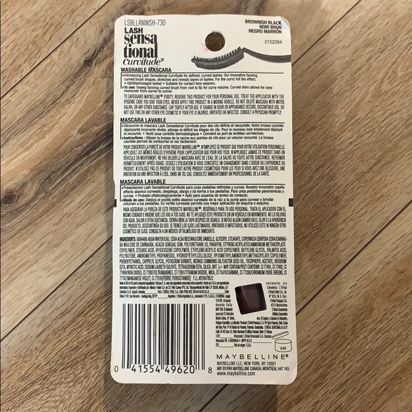 New! Maybelline Lash Sensational Curvitude Mascara 730 Brownish Black Fan - Picture 4 of 6